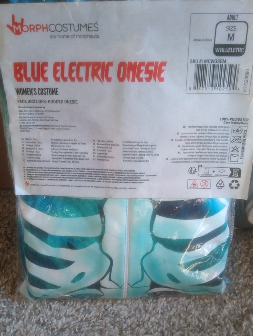 Morphe Blue Electric Onesie Women's Costume